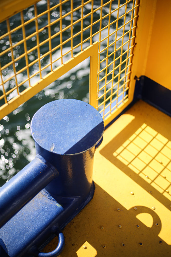 Yellow and blue on a archipelago ferry